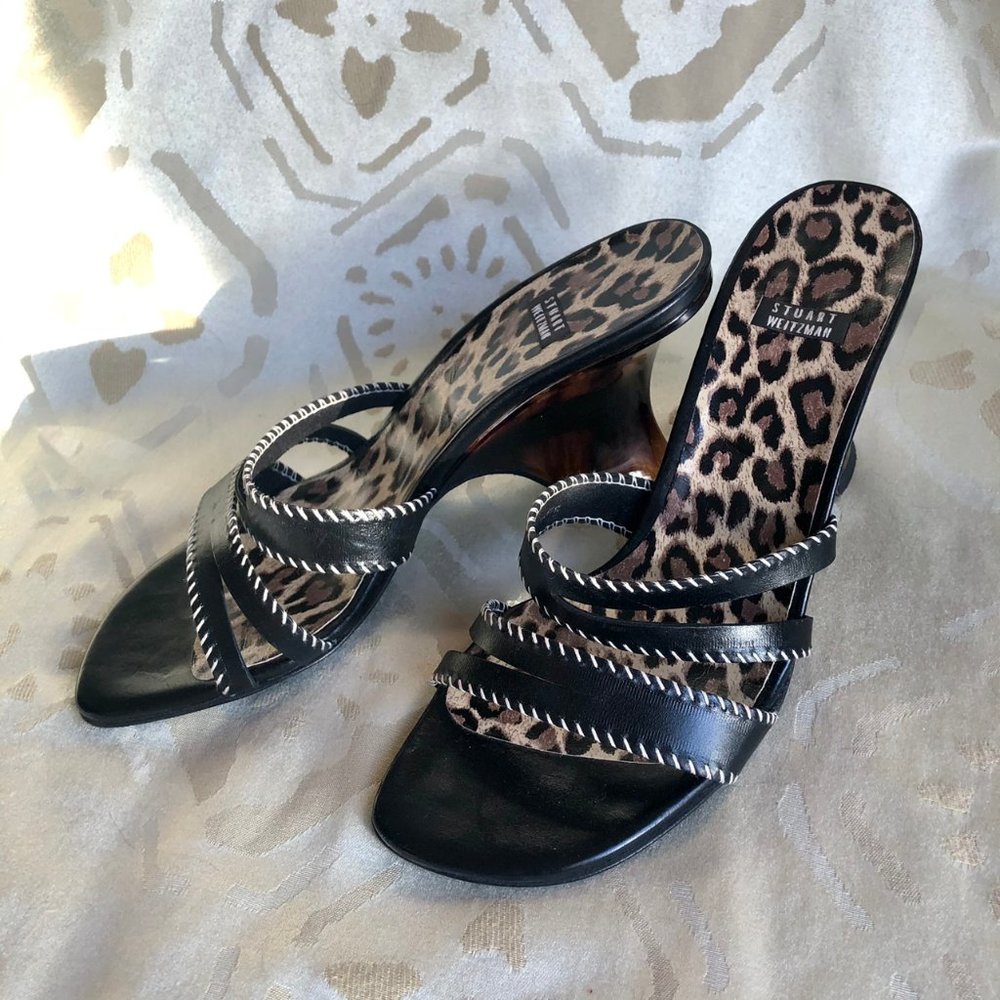 tortoise shell heel sandals